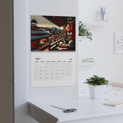 Sleepy Cats of Edo 2025 Wall Calendar