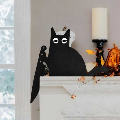 🌲2024 Christmas Hot Sale 🔥Bully Cat Door Frame Decoration