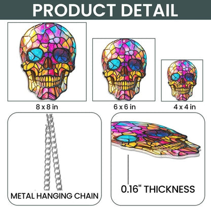 🌈【Colorful Skull】Acrylic Colored Window Pendant💀