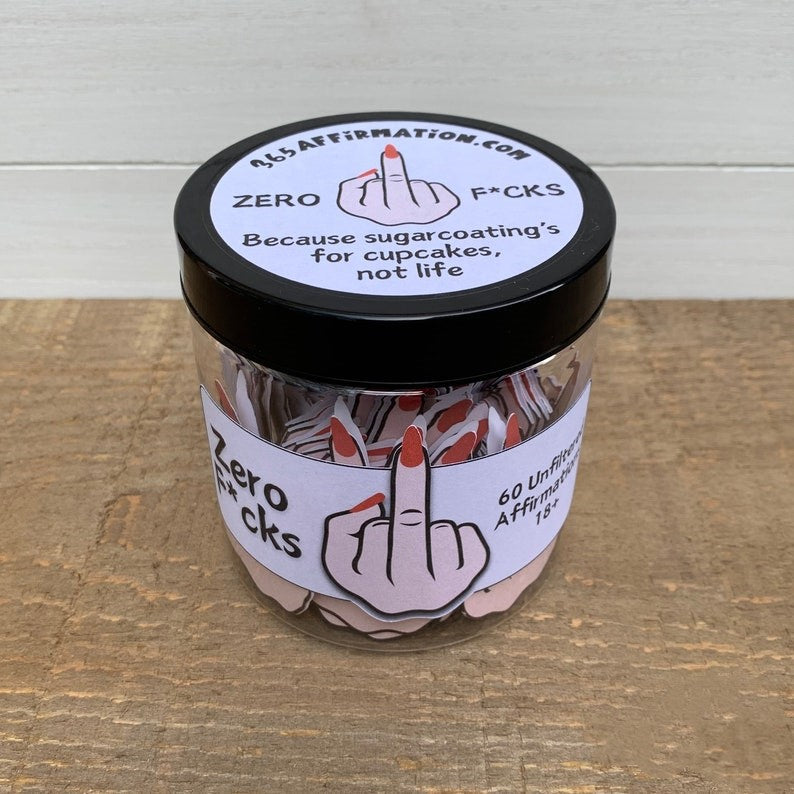 Middle Finger Swear Affirmation Cards