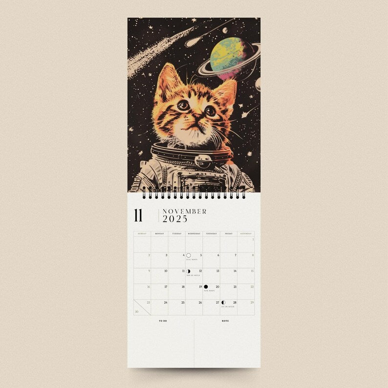 [Hot Sales]Space Cats 2025 Calendar