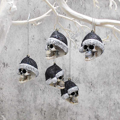 🎄The mysterious guardian of the festival——Christmas skull resin pendant☠️