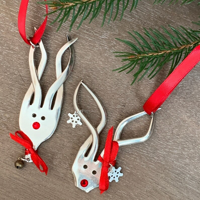 🌲2024 Christmas Gift 50% Off--Fork Reindeer Ornaments