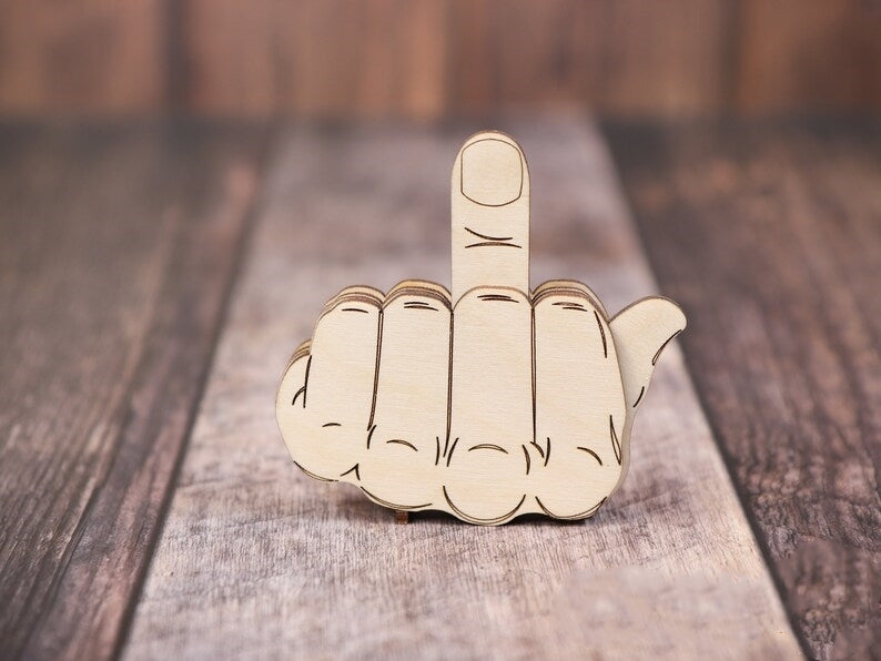 ✨Father's Day Hot Sale 50% OFF--🤣Funny Wooden Middle Finger