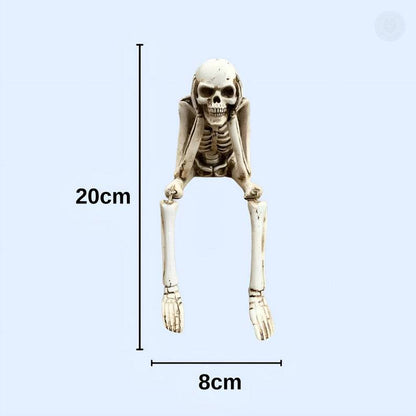 💀Sitting Skeleton Statue Skull Ornament