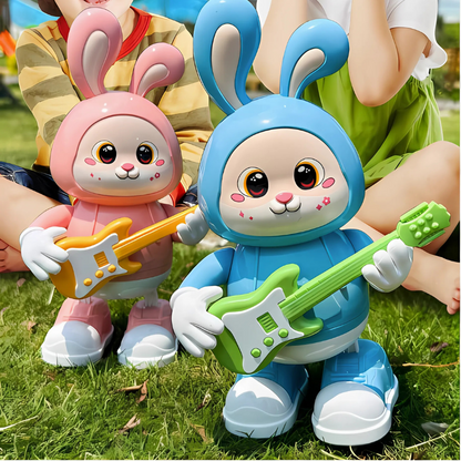 RockBunny Groovy Guitarist Rabbit Toy with Music & Lights