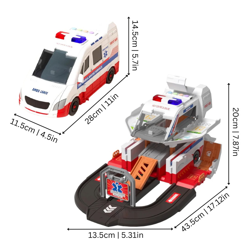 RescueBase Transformable Emergency Vehicle Playset