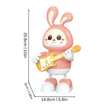 RockBunny Groovy Guitarist Rabbit Toy with Music & Lights