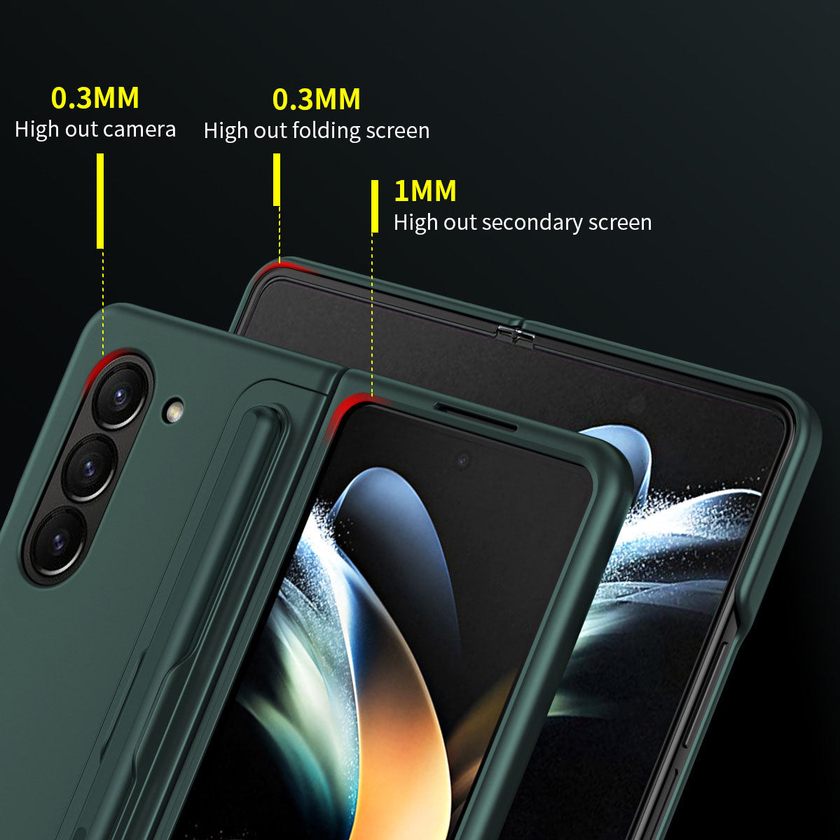 Pen Tray And Bracket 2 in 1 Shockproof Phone Case For Galaxy Z Fold 6/5/4/3