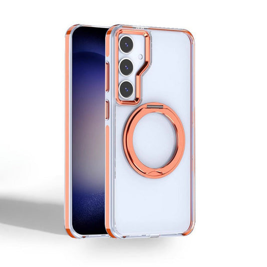 Metal Magnetic Bracket Anti-fall Protective Phone Case For Galaxy