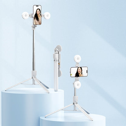 【NEW GENERATION】🤳Bluetooth Selfie Stick Tripodwith Double Fill Lights 💡💡