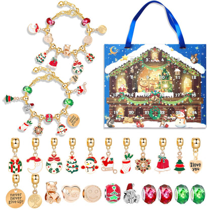24 Pcs DIY Christmas Advent Calendar Bracelets