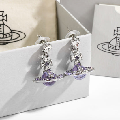 Saturn 3D Crystal Necklace – Stunning & Adjustable Pendant