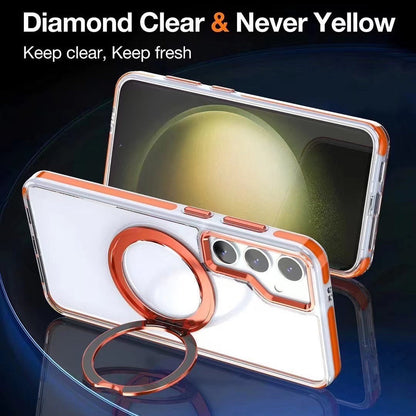 Metal Magnetic Bracket Anti-fall Protective Phone Case For Galaxy