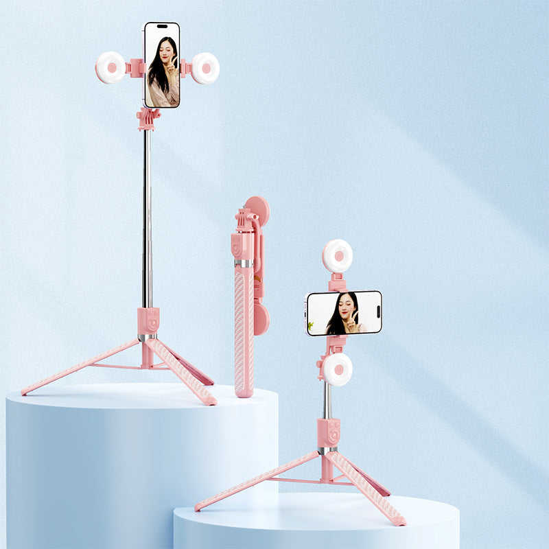 【NEW GENERATION】🤳Bluetooth Selfie Stick Tripodwith Double Fill Lights 💡💡