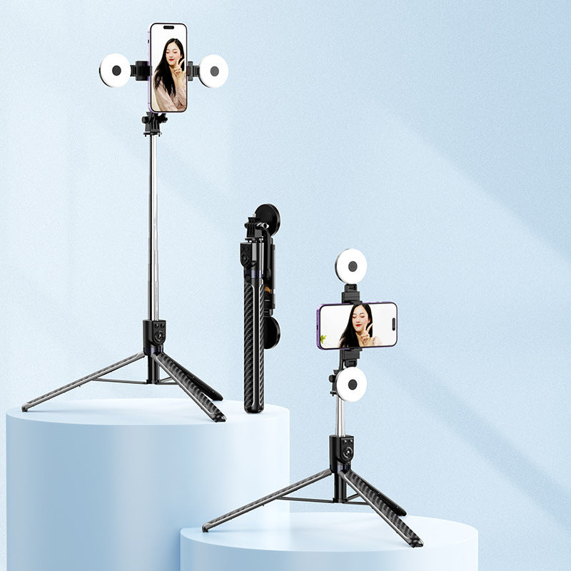 【NEW GENERATION】🤳Bluetooth Selfie Stick Tripodwith Double Fill Lights 💡💡
