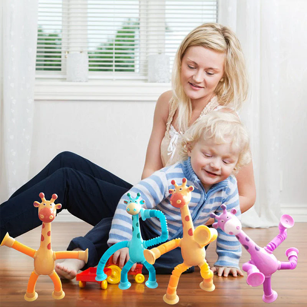 🔥🔥LAST DAY BIG SALE--Telescopic suction cup giraffe toy