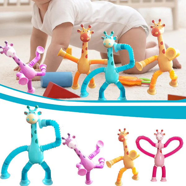 🔥🔥LAST DAY BIG SALE--Telescopic suction cup giraffe toy