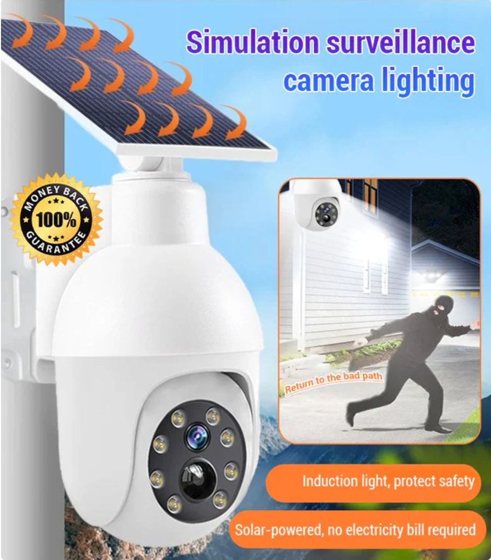 Simulated surveillance camera street light