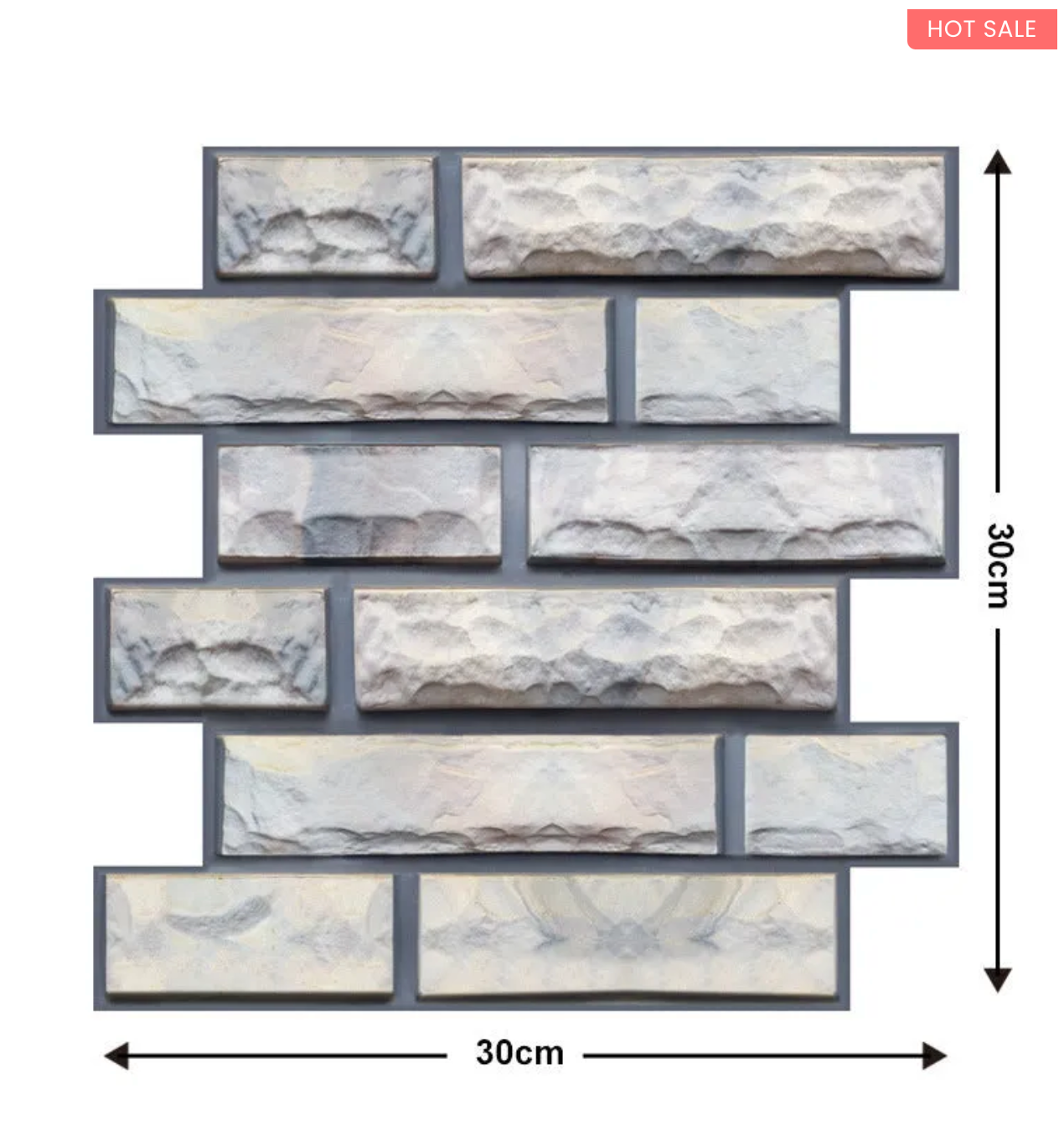 10Pcs 3D Peel and Stick Wall Tiles(12x12 inches)