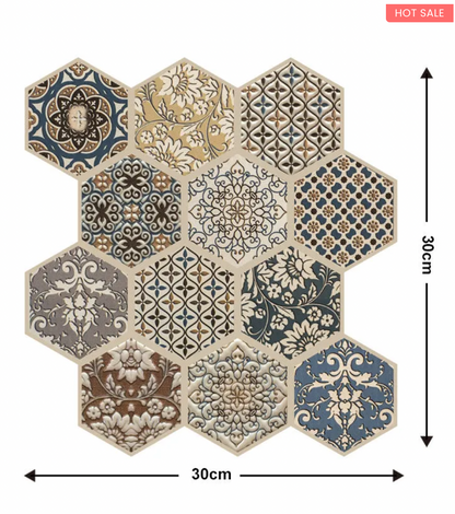 10Pcs 3D Peel and Stick Wall Tiles(12x12 inches)