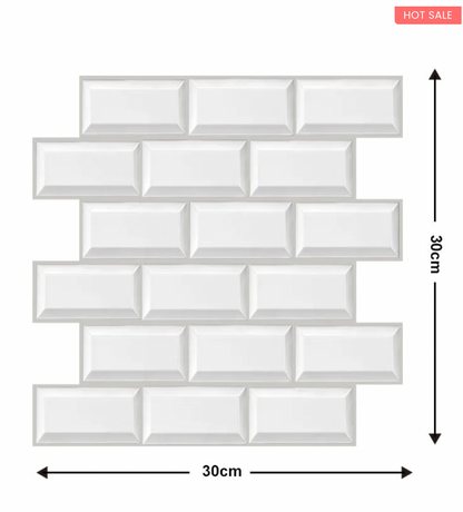 10Pcs 3D Peel and Stick Wall Tiles(12x12 inches)