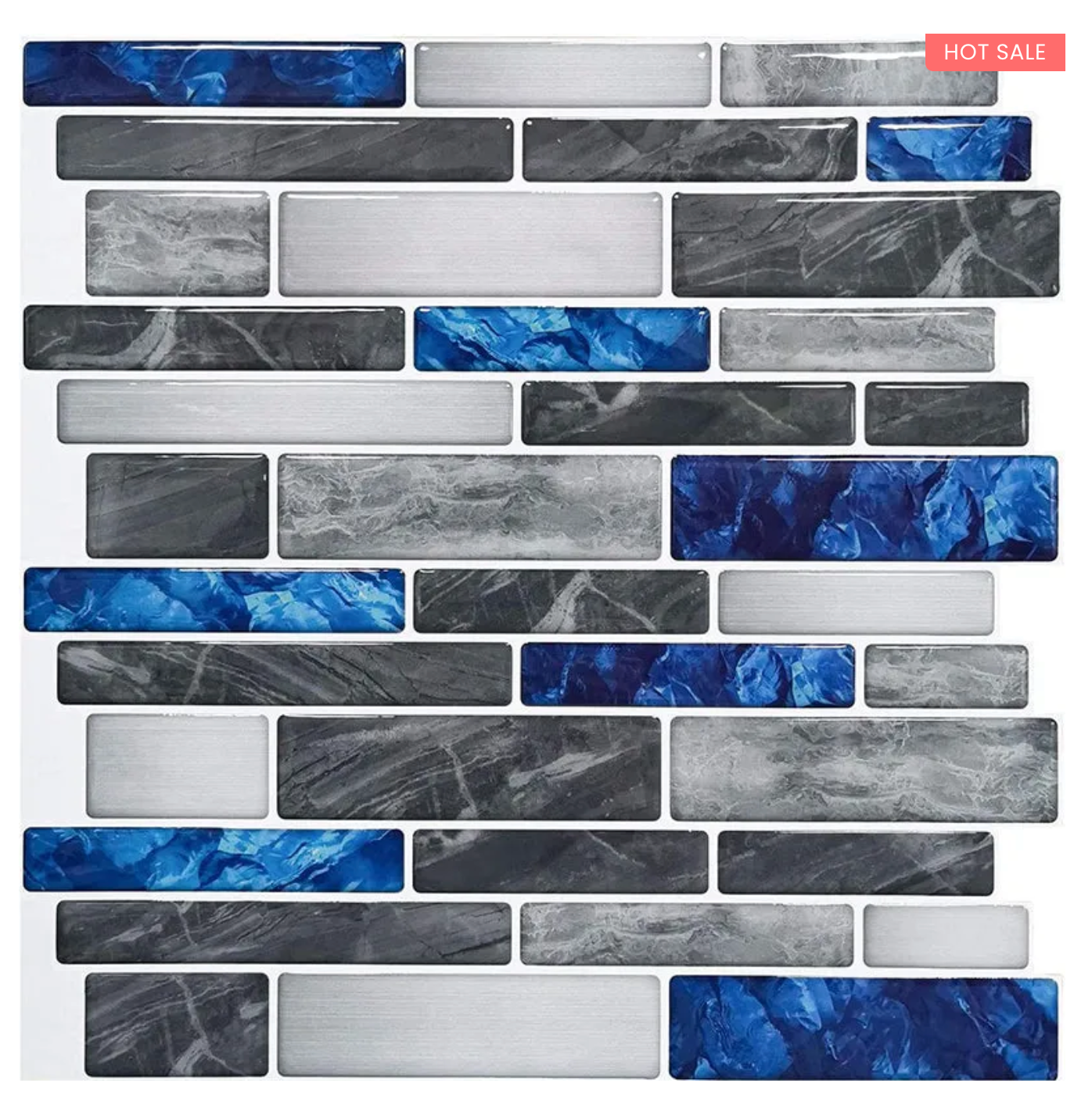 10Pcs 3D Peel and Stick Wall Tiles(12x12 inches)