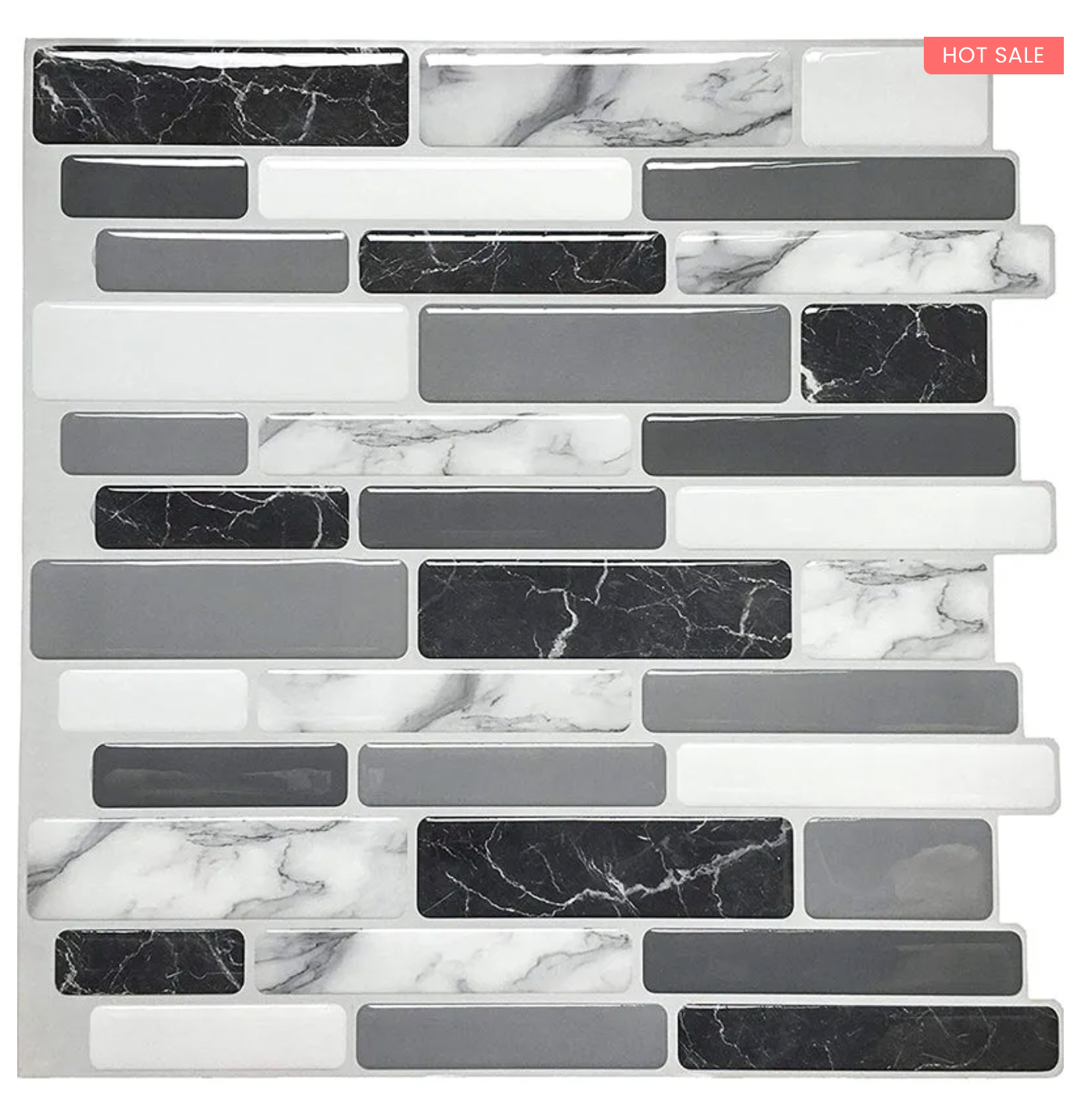 10Pcs 3D Peel and Stick Wall Tiles(12x12 inches)