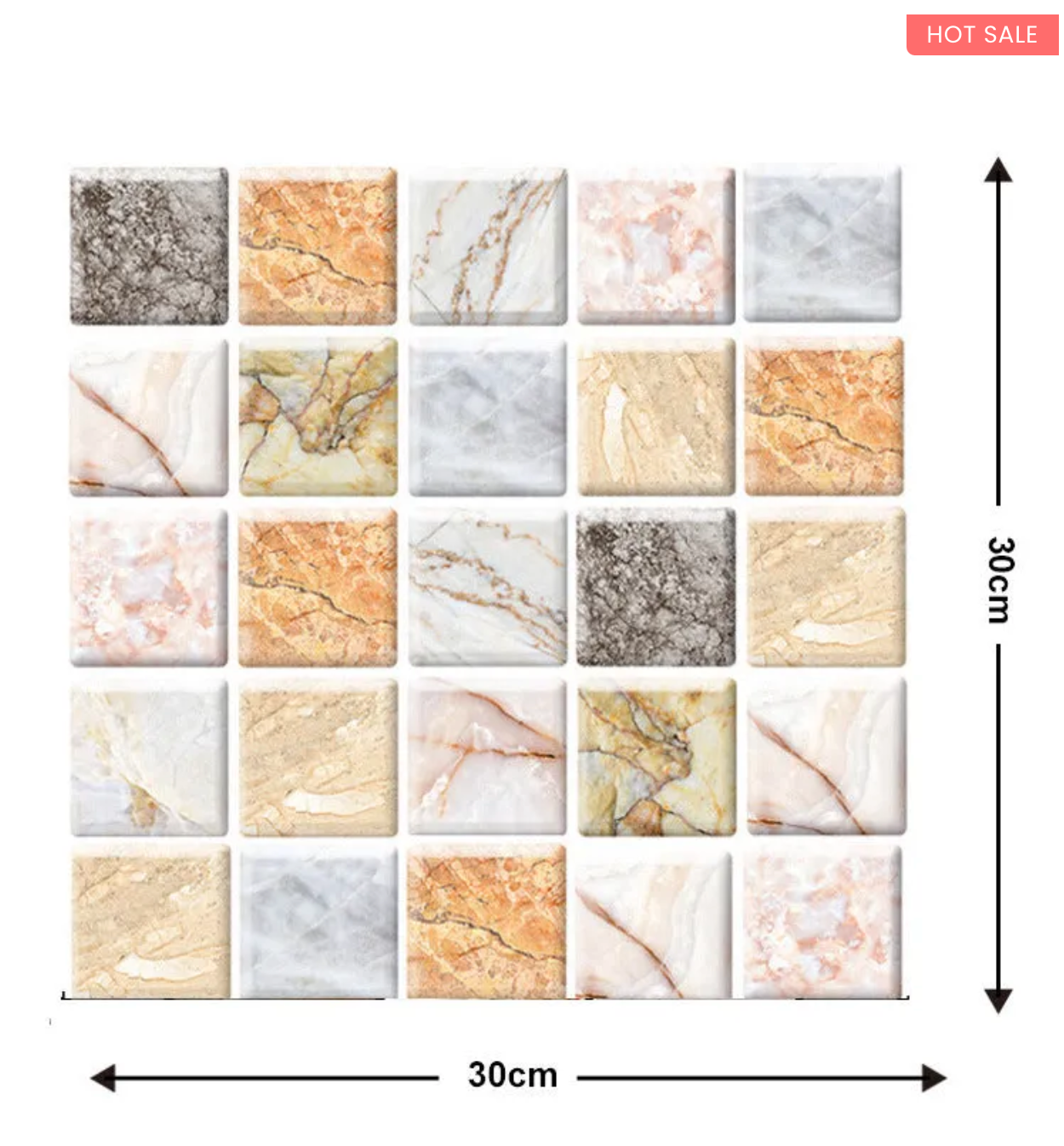 10Pcs 3D Peel and Stick Wall Tiles(12x12 inches)