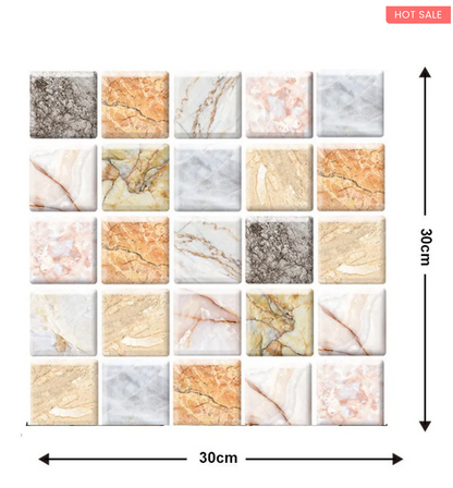 10Pcs 3D Peel and Stick Wall Tiles(12x12 inches)