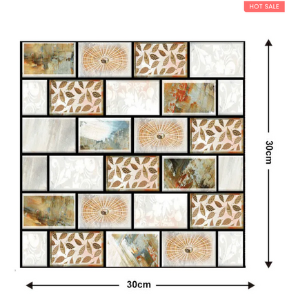 10Pcs 3D Peel and Stick Wall Tiles(12x12 inches)