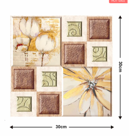 10Pcs 3D Peel and Stick Wall Tiles(12x12 inches)