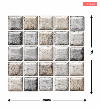 10Pcs 3D Peel and Stick Wall Tiles(12x12 inches)