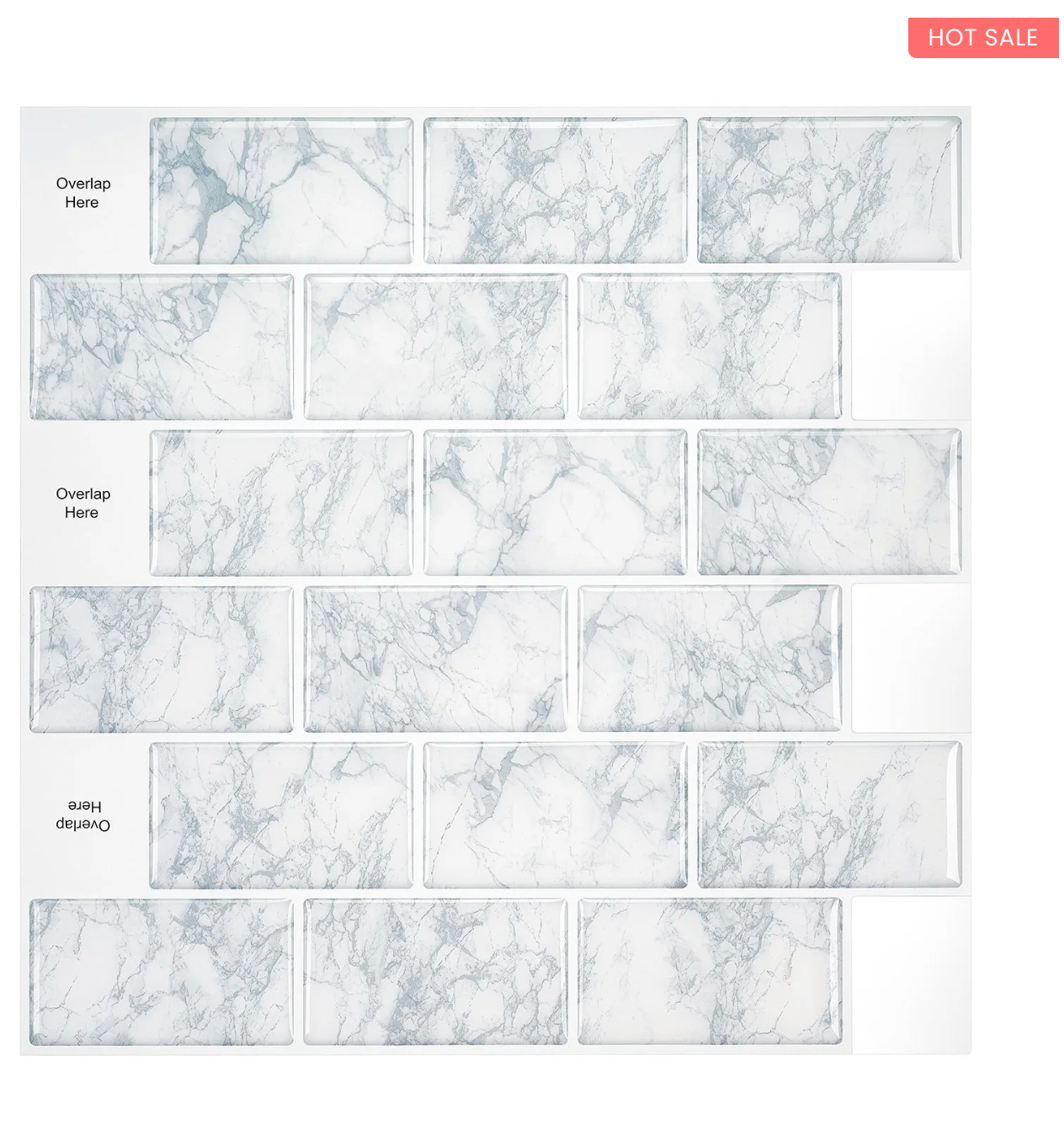 10Pcs 3D Peel and Stick Wall Tiles(12x12 inches)