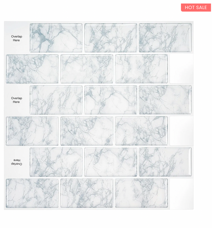 10Pcs 3D Peel and Stick Wall Tiles(12x12 inches)