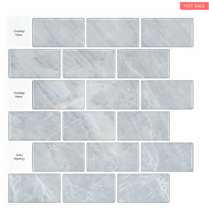 10Pcs 3D Peel and Stick Wall Tiles(12x12 inches)