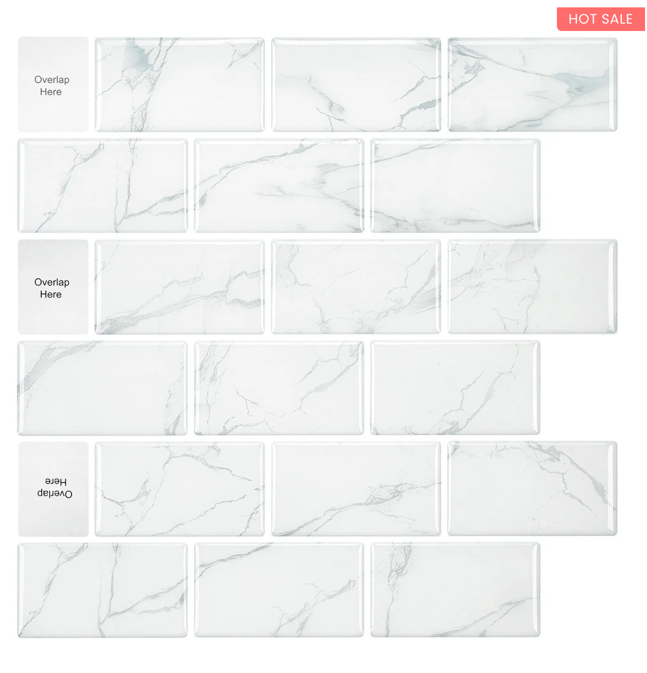 10Pcs 3D Peel and Stick Wall Tiles(12x12 inches)