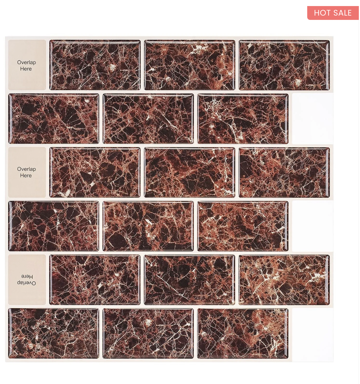 10Pcs 3D Peel and Stick Wall Tiles(12x12 inches)