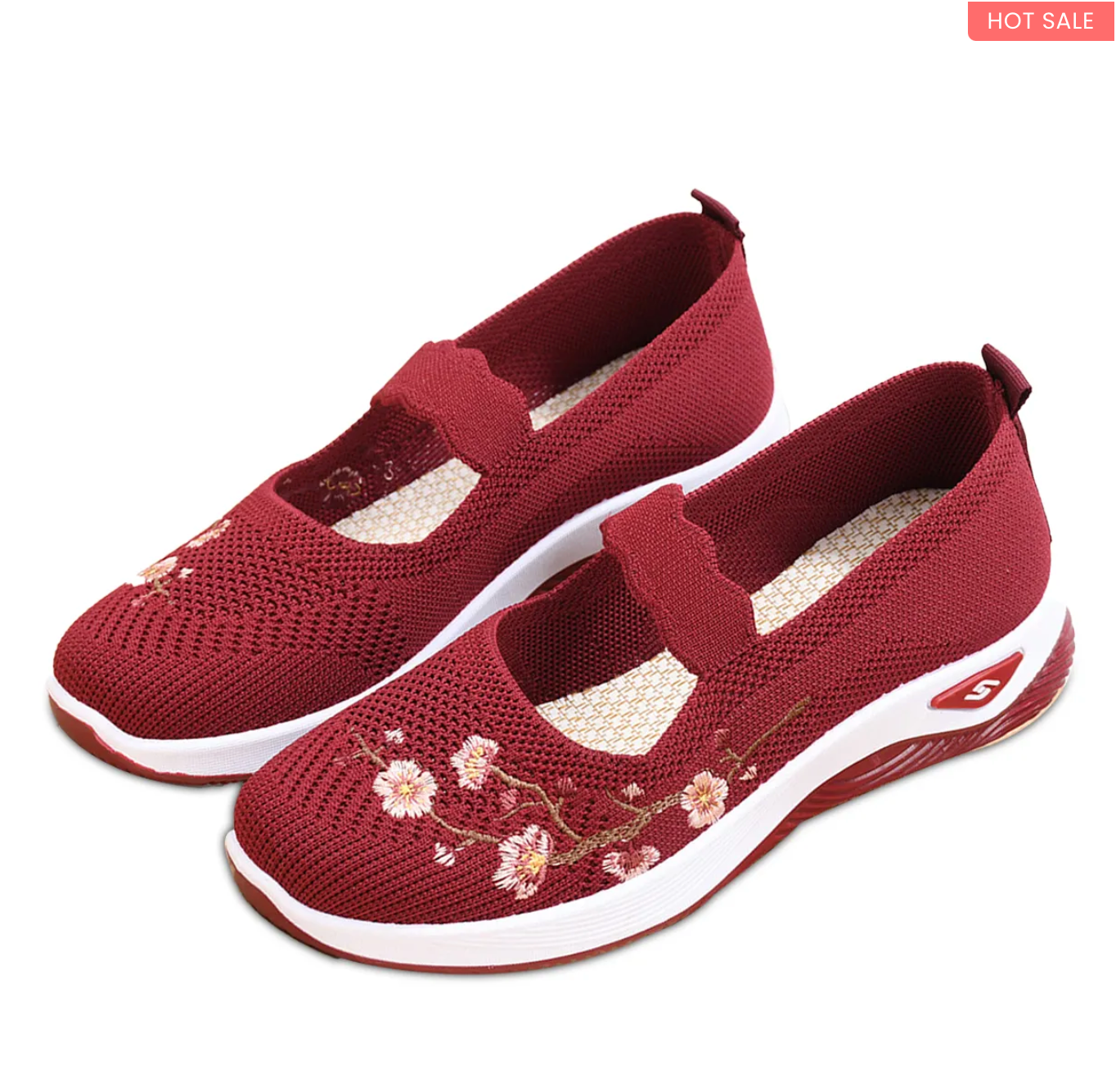 Women's Floral Embroidered Flats