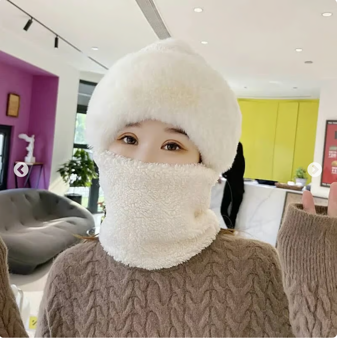 Mask Scarf One Piece Hat
