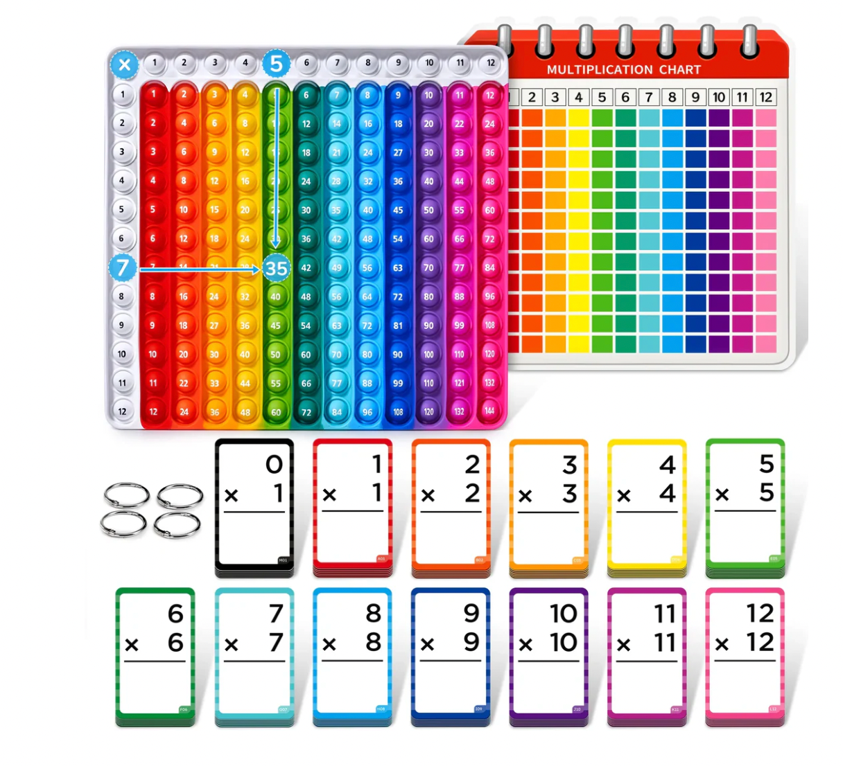 Math Flash Cards and Pop Fidget Chart