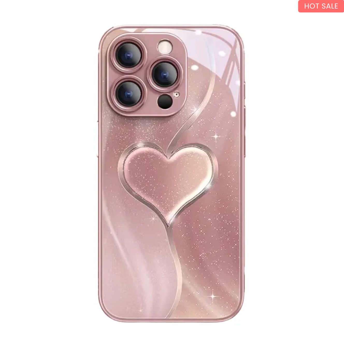 New Love Crystal Gradient Phone Case