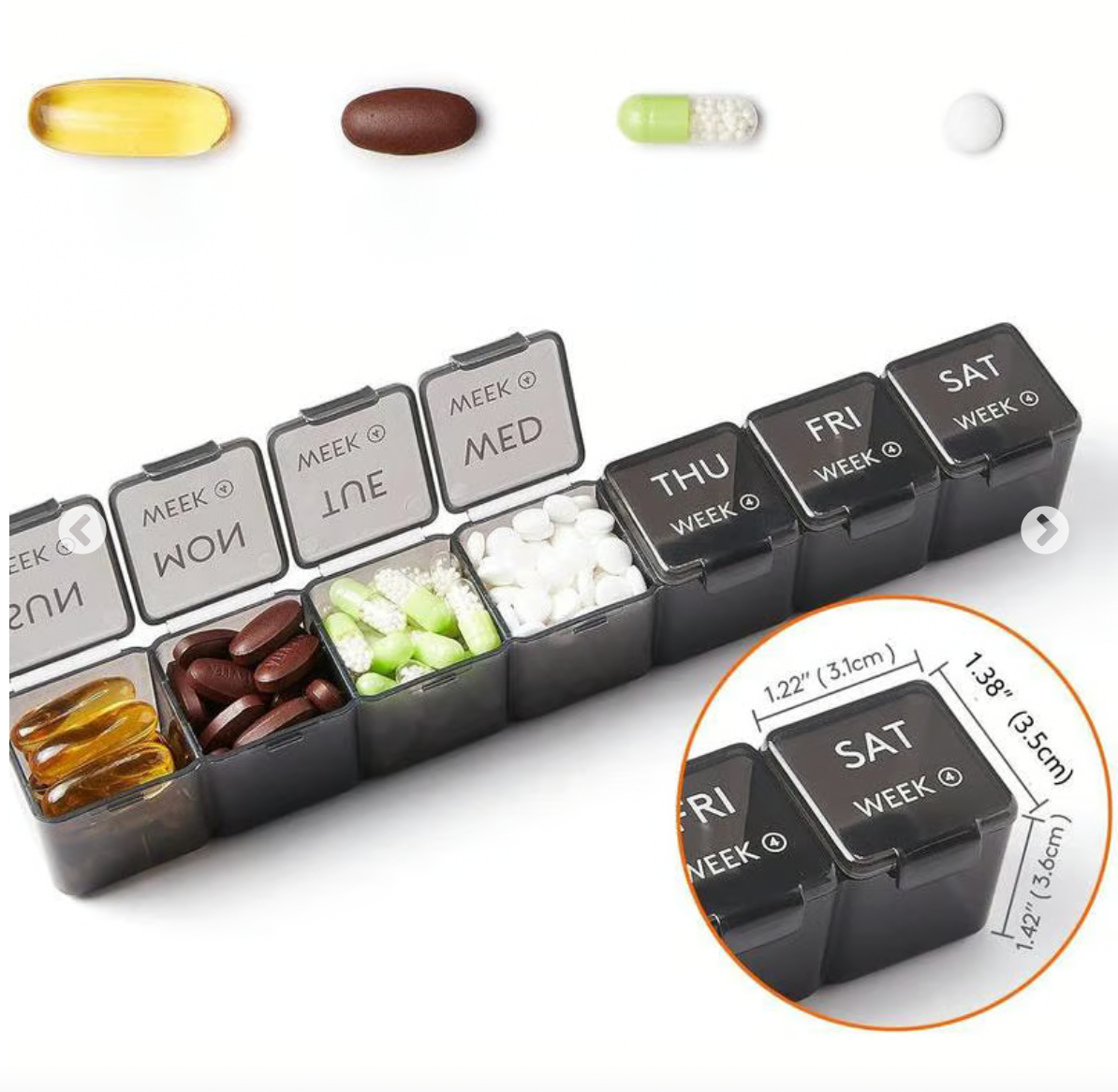 Pill Organizer (28 compartments)
