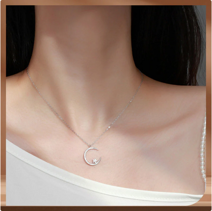 🌙Bright Night: Moon Star Necklace