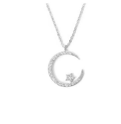 🌙Bright Night: Moon Star Necklace