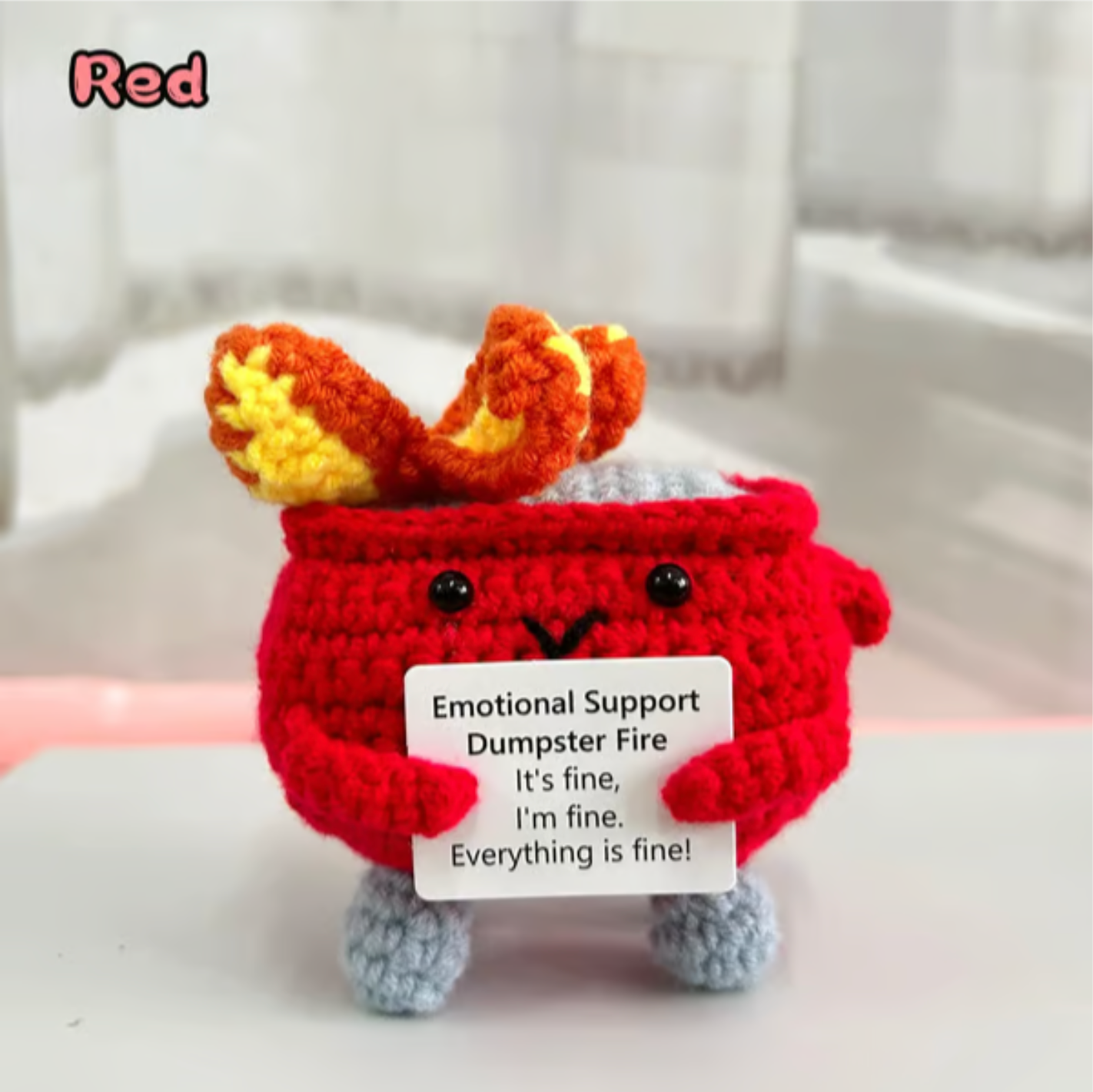 🔥Last Day 49% OFF - 💖Handmade Crochet Dumpster Fire Toy
