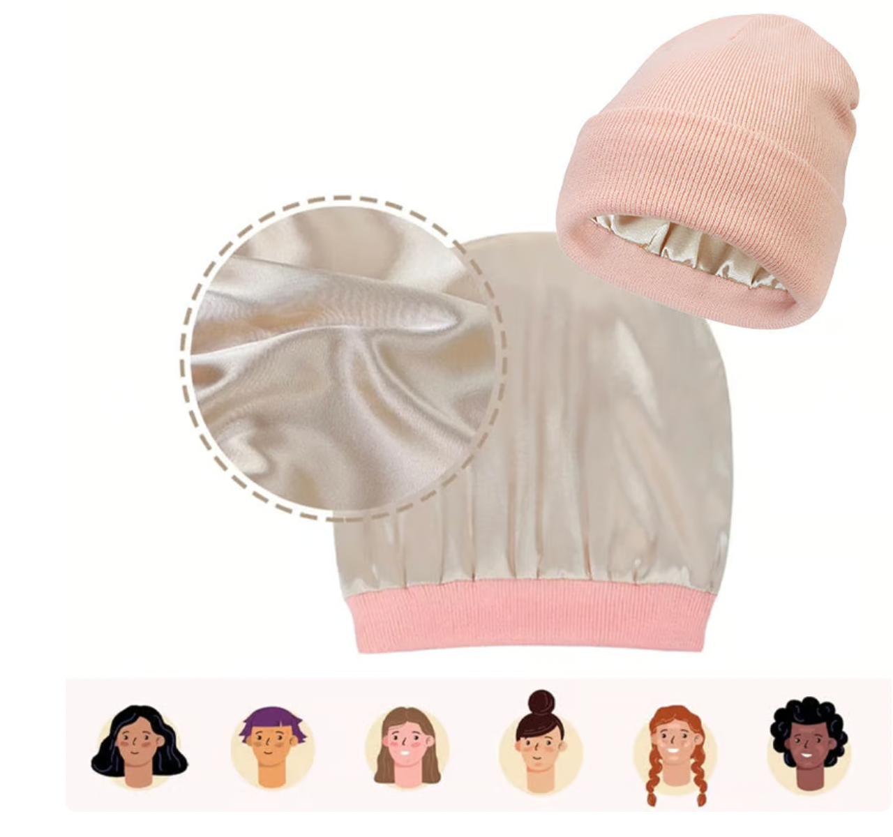 Solid Color Satin Lined Wool Hat