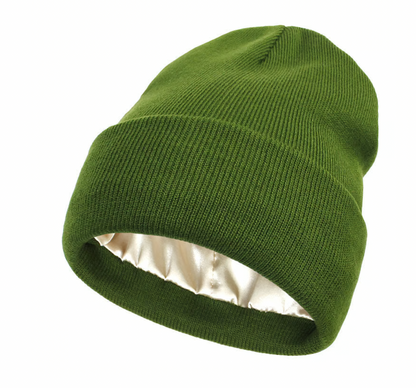 Solid Color Satin Lined Wool Hat