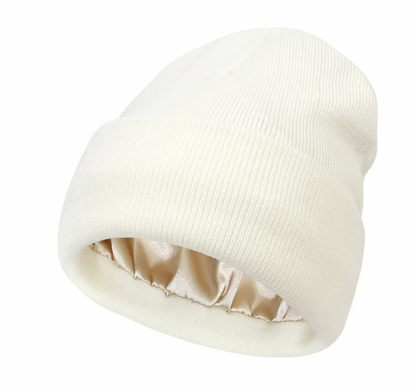 Solid Color Satin Lined Wool Hat