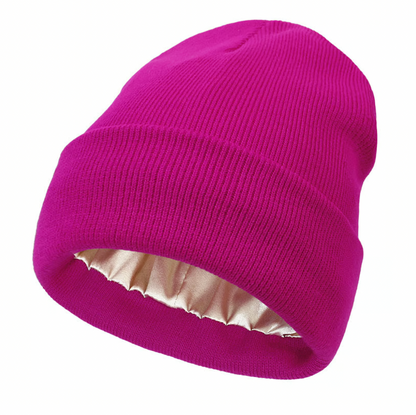 Solid Color Satin Lined Wool Hat